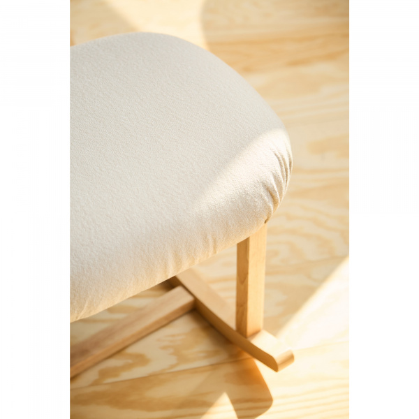 Repose-pieds à bascule en lin beige Childhome