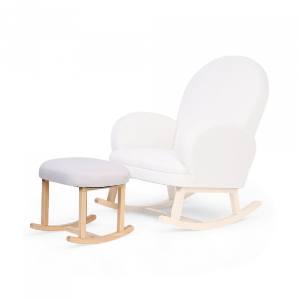 Repose-pieds à bascule en lin beige Childhome