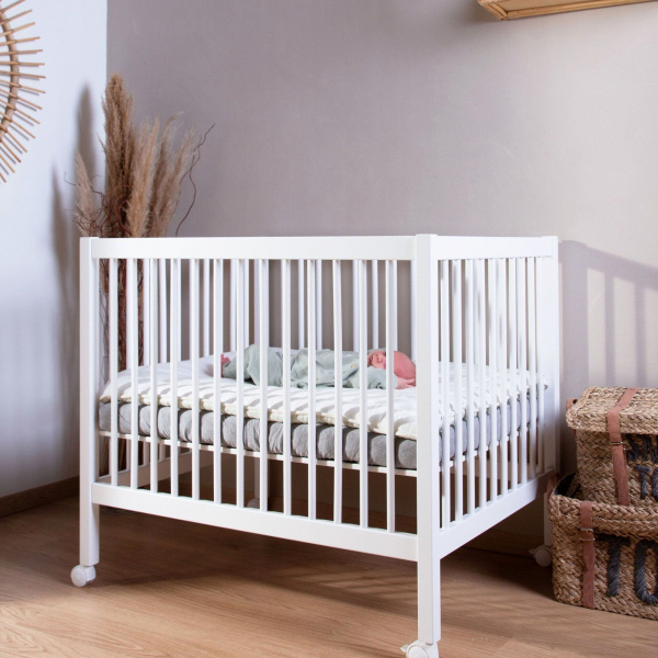 Parc bébé 97 hêtre blanc - 75 x 95 cm Childhome