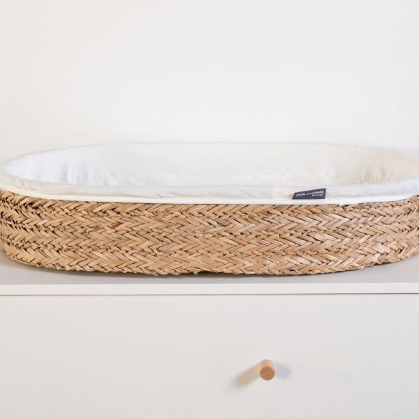 Panier à langer avec matelas 70x50cm sea grass Childhome