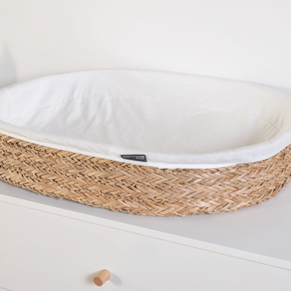 Panier à langer avec matelas 70x50cm sea grass Childhome
