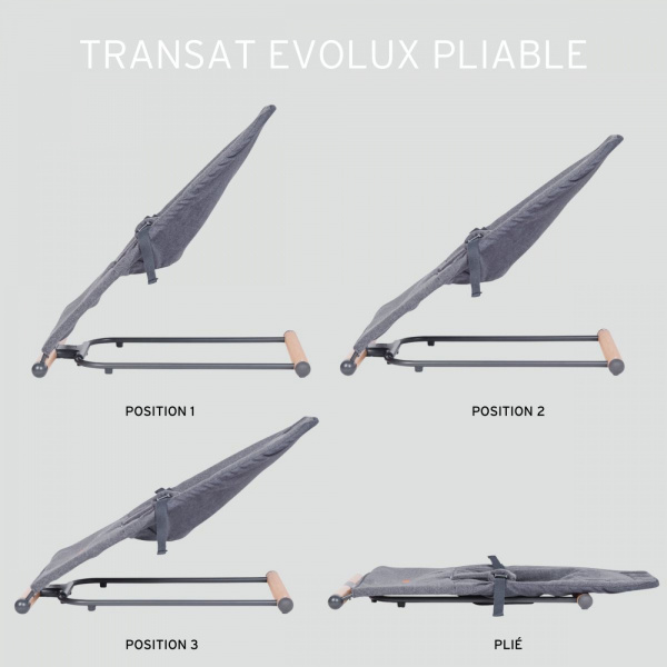 Transat evolux pliable anthracite Childhome