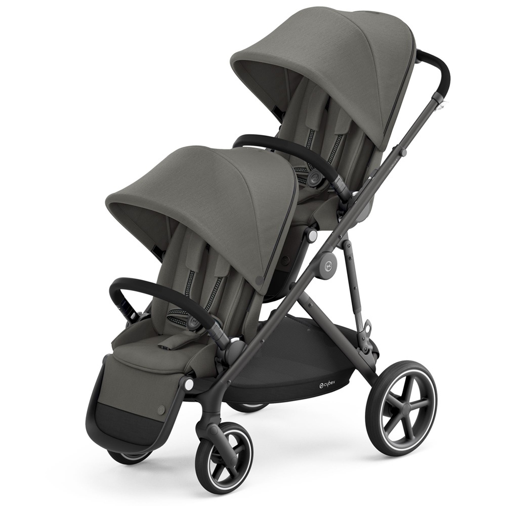 Poussette double gazelle s black/soho grey de Cybex sur allobÃ©bÃ©