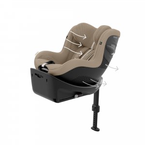 Siège auto sirona g i-size tissu plus almond beige Cybex