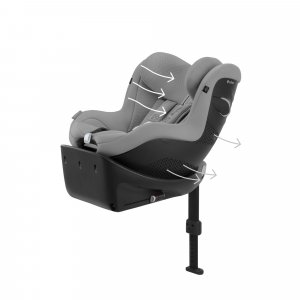 Siège auto sirona gi i-size tissu plus stone grey avec base intégrée Cybex