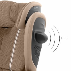 Siège auto pliable i-size solution g2 i-fix tissu plus almond beige Cybex