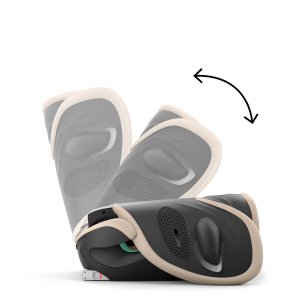 Siège auto pliable i-size solution g2 i-fix almond beige Cybex