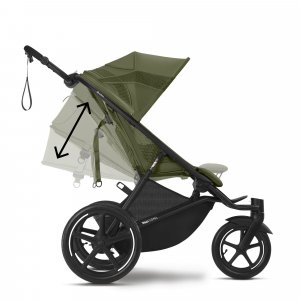 Poussette avi spin 3 roues tout-terrain et running moss green Cybex