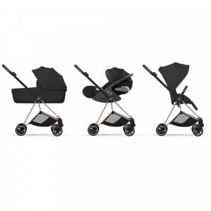 Poussette compacte mios 4 sepia black châssis rosegold Cybex