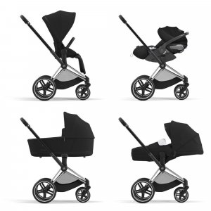 Châssis de poussette priam 4 chrome black Cybex