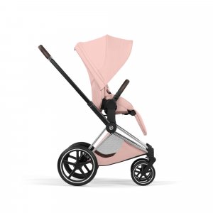Poussette priam 5 peach pink châssis chrome Cybex