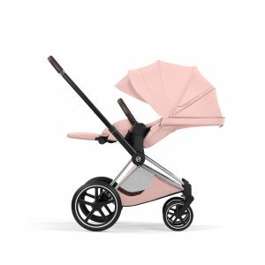 Poussette priam 5 peach pink châssis chrome Cybex