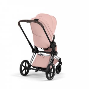 Poussette priam 5 peach pink châssis chrome Cybex