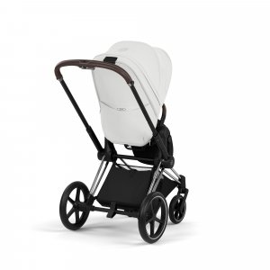 Poussette priam 5 off white châssis chrome Cybex