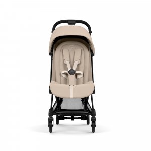 Poussette duo compacte coya 2 avec nacelle pliable châssis matt black cozy beige Cybex