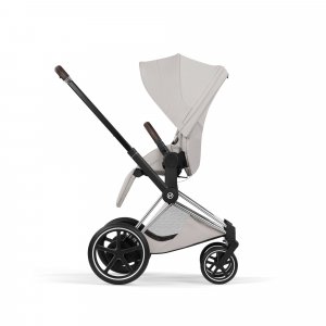 Poussette électrique e-priam 3 city grey châssis chrome Cybex