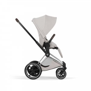 Poussette électrique e-priam 3 city grey châssis chrome Cybex