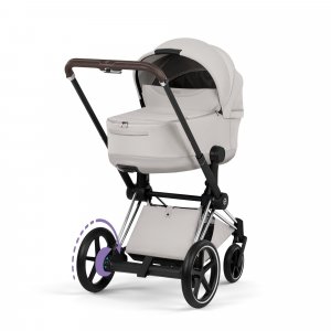 Poussette électrique e-priam 3 city grey châssis chrome Cybex