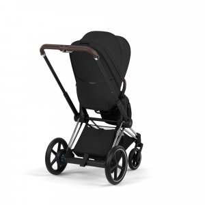 Poussette électrique e-priam 3 sepia black châssis chrome Cybex