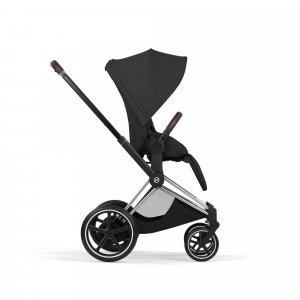 Poussette électrique e-priam 3 sepia black châssis chrome Cybex