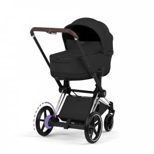 Poussette électrique e-priam 3 sepia black châssis chrome Cybex