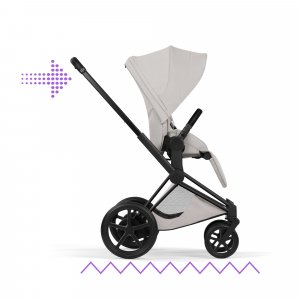 Poussette électrique e-priam 3 city grey châssis matt black Cybex