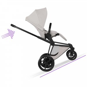 Poussette électrique e-priam 3 city grey châssis matt black Cybex