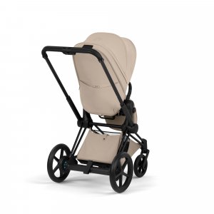 Poussette électrique e-priam 3 cozy beige châssis matt black Cybex