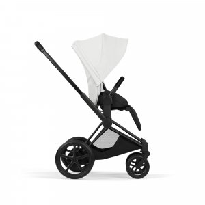 Poussette électrique e-priam 3 off white châssis matt black Cybex