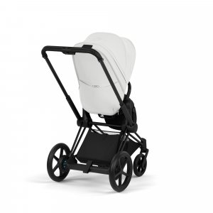 Poussette électrique e-priam 3 off white châssis matt black Cybex