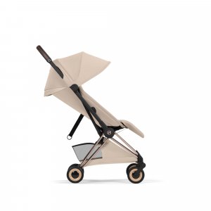 Poussette compacte voyage coya 2 style châssis rosegold cozy beige Cybex
