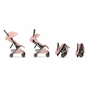 Poussette compacte voyage coya 2 style châssis rosegold peach pink Cybex