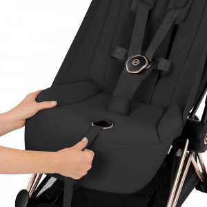 Poussette compacte voyage coya 2 style châssis chrome sepia black Cybex