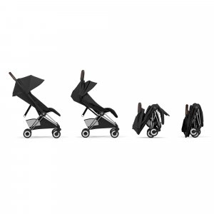 Poussette compacte voyage coya 2 style châssis chrome sepia black Cybex