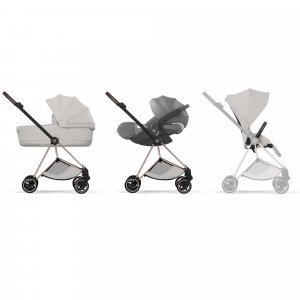 Poussette compacte mios 4 city grey châssis rosegold Cybex