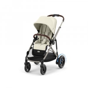 Poussette e-gazelle s seashell beige châssis taupe Cybex