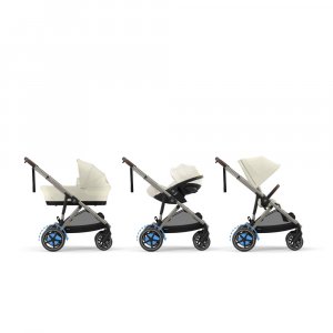 Poussette e-gazelle s seashell beige châssis taupe Cybex