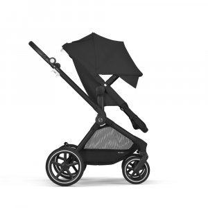 Poussette eos lux 2-en-1 moon black châssis noir Cybex
