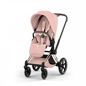 Poussette priam 5 peach pink châssis rosegold Cybex