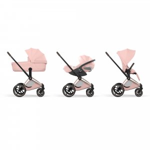 Poussette priam 5 peach pink châssis rosegold Cybex