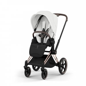 Poussette priam 5 off white châssis rosegold Cybex