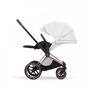 Poussette priam 5 off white châssis rosegold Cybex
