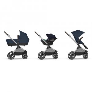 Poussette eos lux 2-en-1 ocean blue châssis silver Cybex