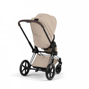 Poussette priam 5 cozy beige châssis chrome Cybex