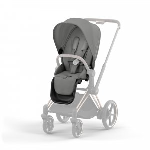 Poussette e-priam 2 mirage grey châssis chrome brown Cybex