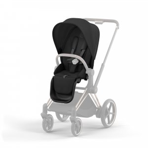 Poussette e-priam 2 sepia black châssis chrome brown Cybex