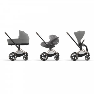 Poussette priam 4 mirage grey châssis chrome brown Cybex