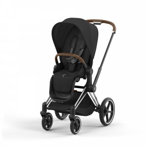 Poussette priam 4 sepia black châssis chrome brown Cybex