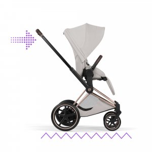 Poussette électrique e-priam 3 city grey châssis rosegold Cybex