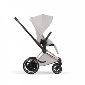 Poussette électrique e-priam 3 city grey châssis rosegold Cybex